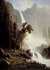 Albert Bierstadt - Bridal Veil Falls Yosemite painting